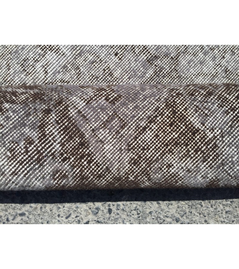 6x10 faded grey rug, vintage rug, , retro bedroom rug, 6'3 X 10' woven rug