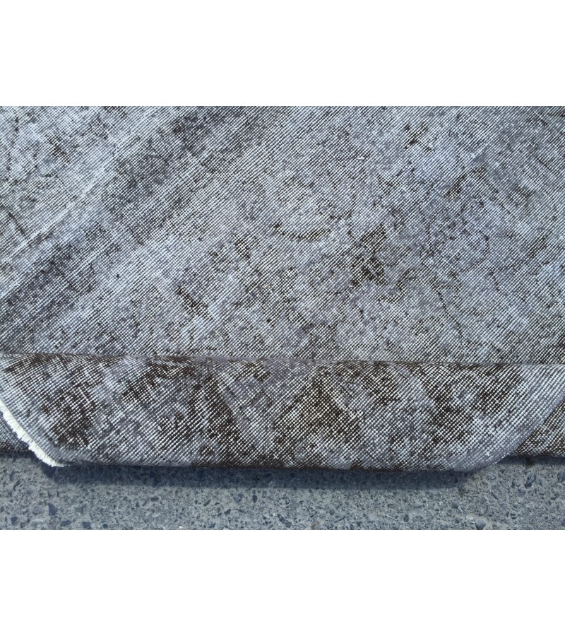 6x10 faded grey rug, vintage rug, , retro bedroom rug, 6'3 X 10' woven rug