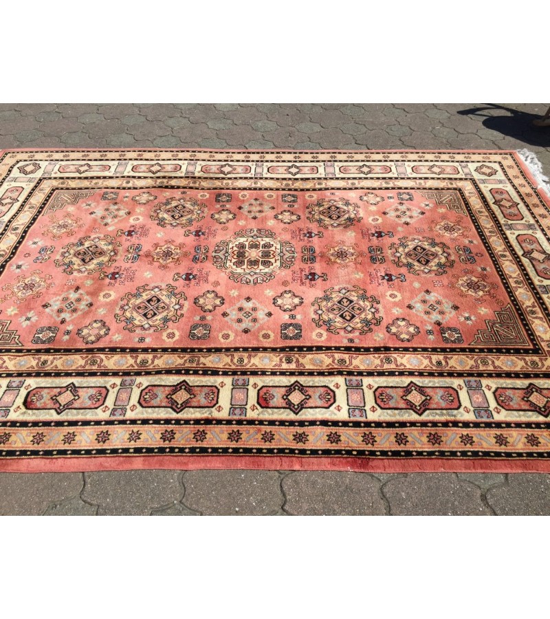 Fine Oushak rug 7x10 , Area rug , Turkish rug , Vintage Bedroom Rug 6'7 X 9'10 , Soft wool rug
