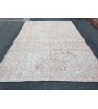 7x10 faded pattern rug, Handmade rug, area rug, 6'7 X 9'11 Vintage rug, Living room rug