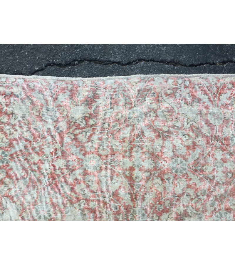 7x10 faded pattern rug, Handmade rug, area rug, 6'7 X 9'11 Vintage rug, Living room rug