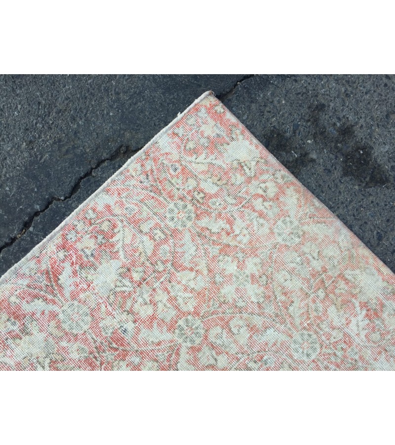 7x10 faded pattern rug, Handmade rug, area rug, 6'7 X 9'11 Vintage rug, Living room rug