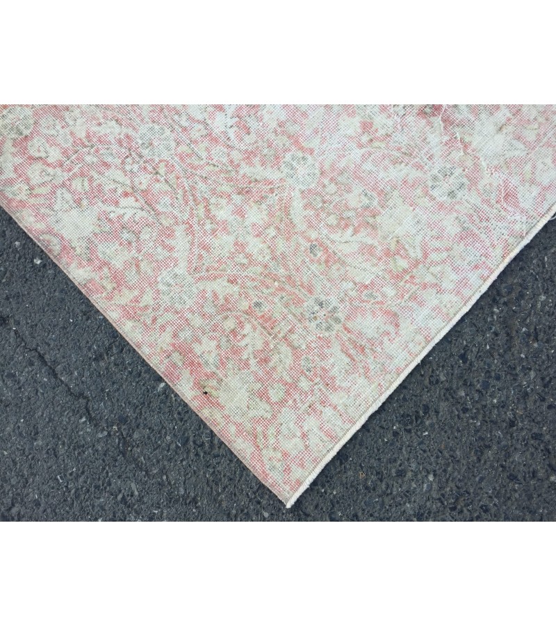 7x10 faded pattern rug, Handmade rug, area rug, 6'7 X 9'11 Vintage rug, Living room rug