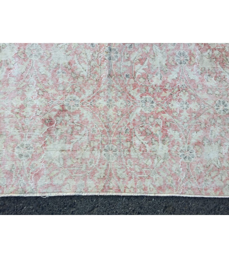 7x10 faded pattern rug, Handmade rug, area rug, 6'7 X 9'11 Vintage rug, Living room rug