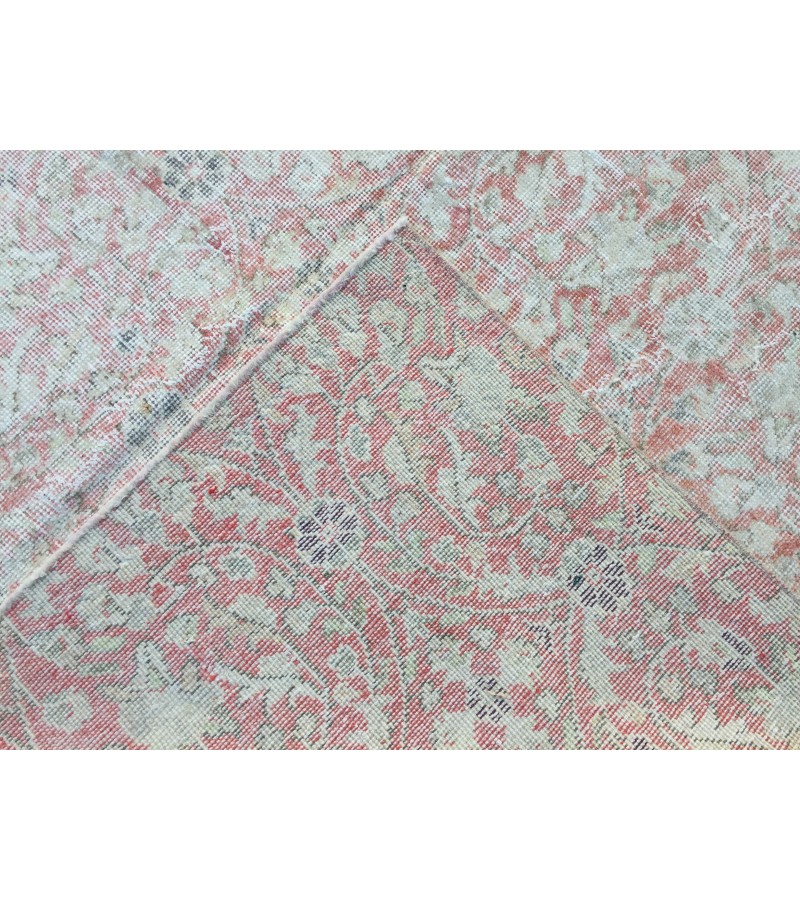 7x10 faded pattern rug, Handmade rug, area rug, 6'7 X 9'11 Vintage rug, Living room rug