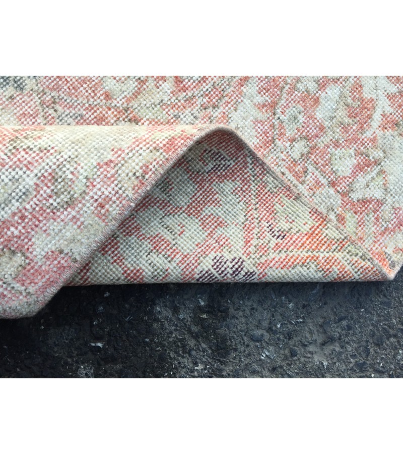 7x10 faded pattern rug, Handmade rug, area rug, 6'7 X 9'11 Vintage rug, Living room rug