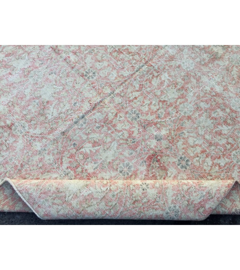 7x10 faded pattern rug, Handmade rug, area rug, 6'7 X 9'11 Vintage rug, Living room rug