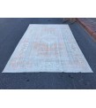 6x10 pastel bed plan rug, Handmade rug , 6' X 9'9 woven rug , living room rug
