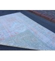 6x10 pastel bed plan rug, Handmade rug , 6' X 9'9 woven rug , living room rug