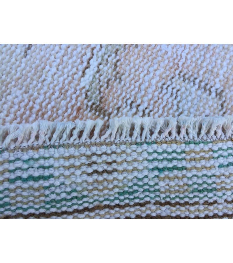 6x10 pastel bed plan rug, Handmade rug , 6' X 9'9 woven rug , living room rug