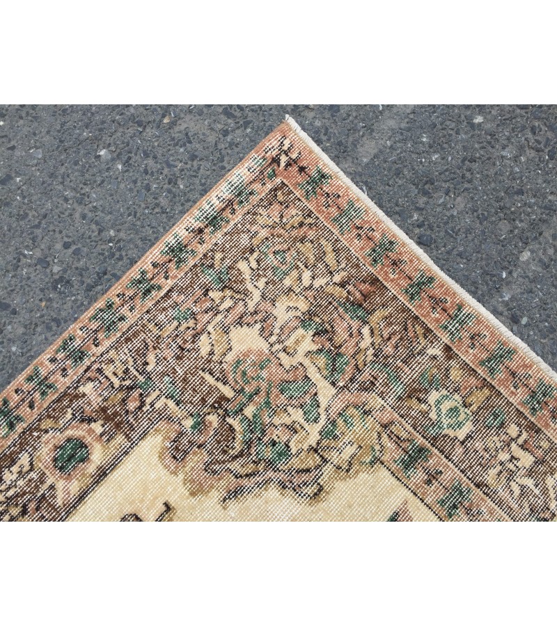 6x9 handmade Turkish rug, Vintage rug, Wool rug, 6'4 X 9'1 bedroom rug