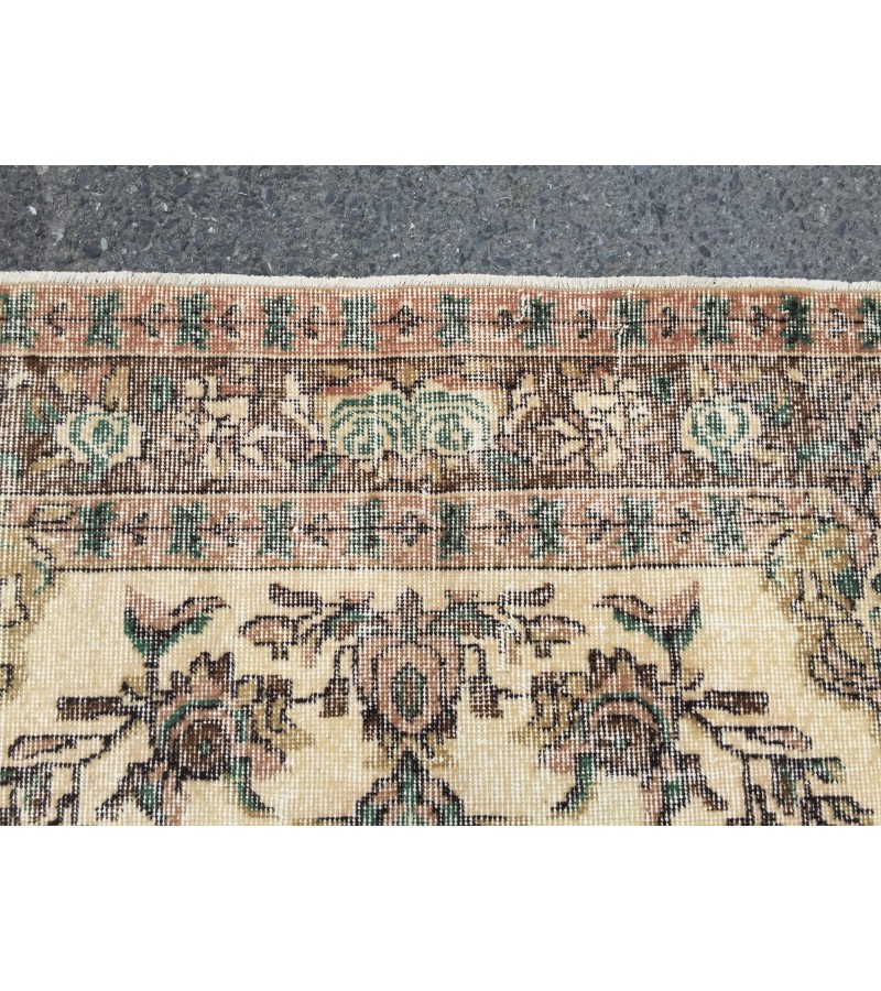 6x9 handmade Turkish rug, Vintage rug, Wool rug, 6'4 X 9'1 bedroom rug