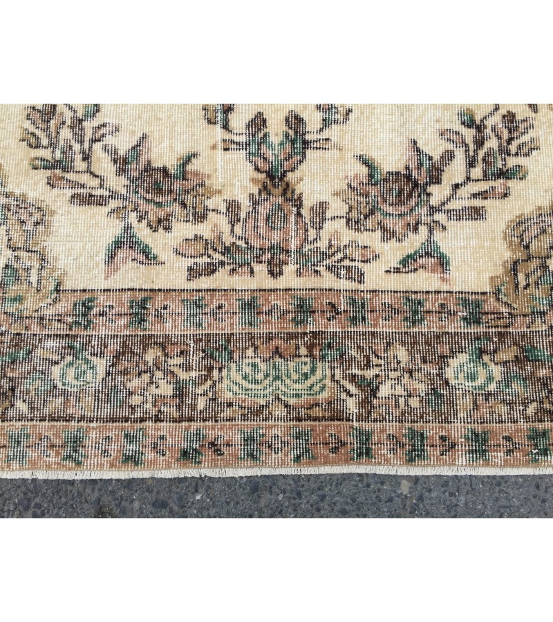 6x9 handmade Turkish rug, Vintage rug, Wool rug, 6'4 X 9'1 bedroom rug