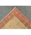 6x9 beige red dining room rug, retro minimal rug, 6'3 X 9'4 area rug