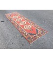 3x9 Turkish corridor rug, wool red runner , 2'10 X 9'1 Handmade Runner