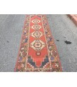 3x9 Turkish corridor rug, wool red runner , 2'10 X 9'1 Handmade Runner