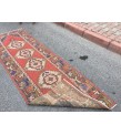 3x9 Turkish corridor rug, wool red runner , 2'10 X 9'1 Handmade Runner