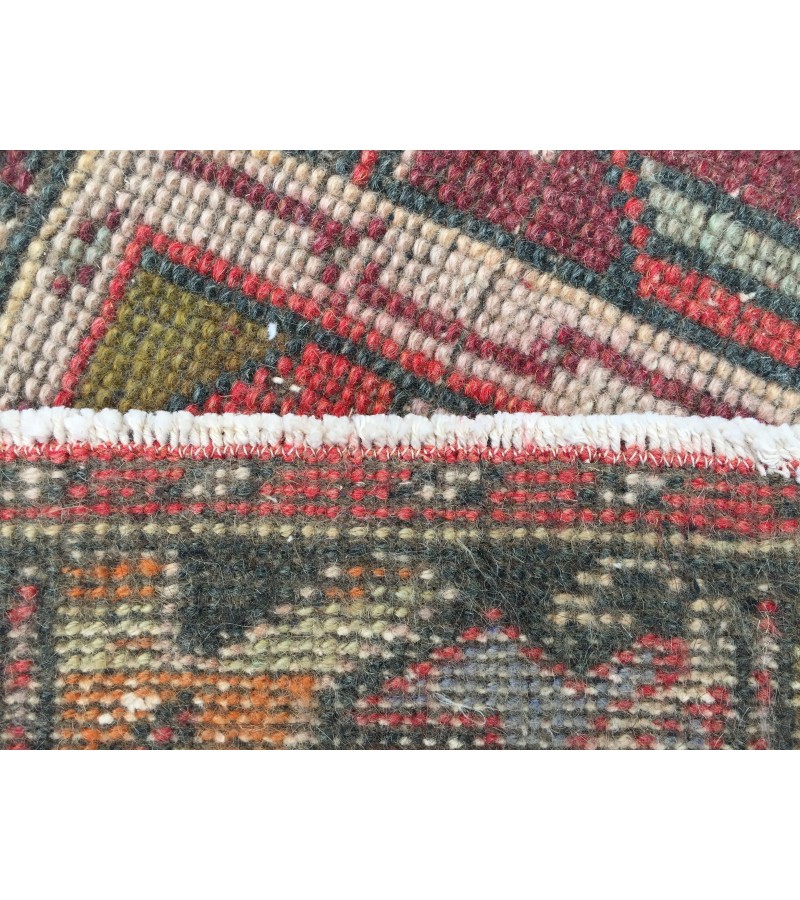 3x9 Turkish corridor rug, wool red runner , 2'10 X 9'1 Handmade Runner
