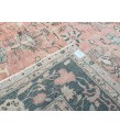 9x11 abstract pastel red rug, Turkish rug, Oriental rug, 8'6 X 10'11 Handmade Area rug