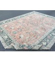 9x11 abstract pastel red rug, Turkish rug, Oriental rug, 8'6 X 10'11 Handmade Area rug