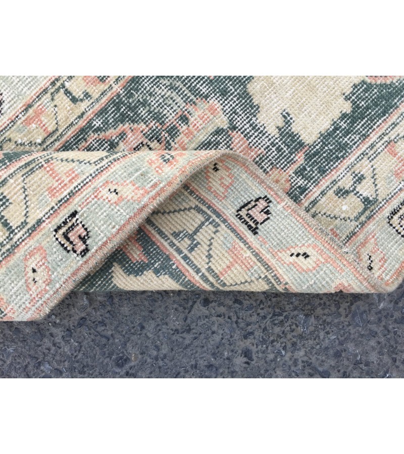 9x11 abstract pastel red rug, Turkish rug, Oriental rug, 8'6 X 10'11 Handmade Area rug