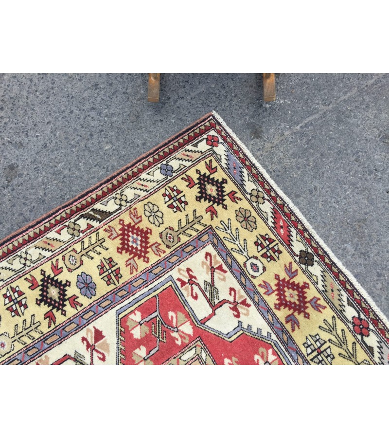 7x9 geometric home decor rug, abstract rug, handmade rug, 6'9 X 9'4 living room rug