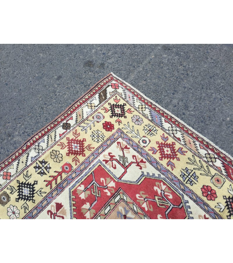 7x9 geometric home decor rug, abstract rug, handmade rug, 6'9 X 9'4 living room rug