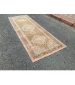 Wonderfull woven runner 3.5x10 ,brown pink Runner rug , turkish oushak runner , 3'5 X 10' vintage long rug