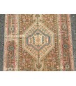 Wonderfull woven runner 3.5x10 ,brown pink Runner rug , turkish oushak runner , 3'5 X 10' vintage long rug