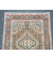 Wonderfull woven runner 3.5x10 ,brown pink Runner rug , turkish oushak runner , 3'5 X 10' vintage long rug