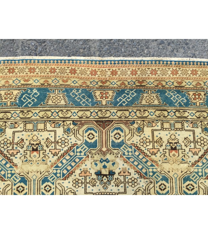 6x9 handmade wool rug, geometric living room rug, area rug, 6'5 X 9'5 bedroom rug