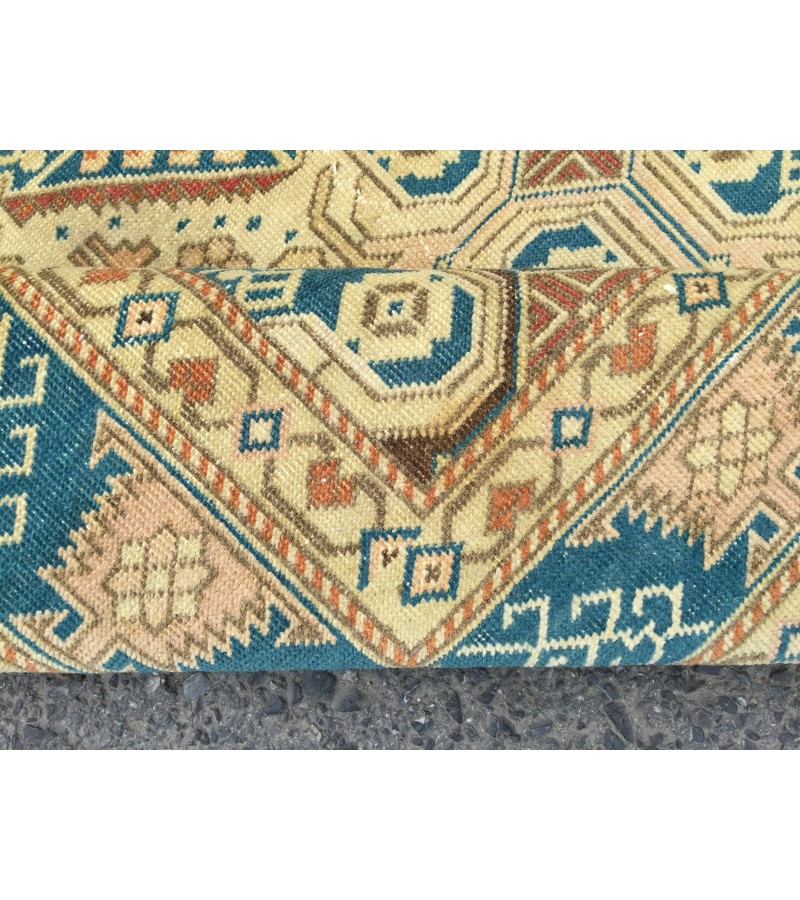 6x9 handmade wool rug, geometric living room rug, area rug, 6'5 X 9'5 bedroom rug