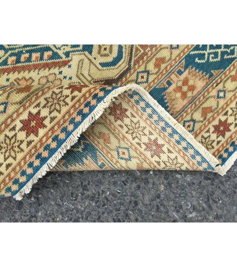 6x9 handmade wool rug, geometric living room rug, area rug, 6'5 X 9'5 bedroom rug
