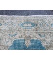 7x10 blue beige rug, rug for living room , Turkish rug, Oriental rug, 6'10 X 10'1 Handmade rug ,distressed rug