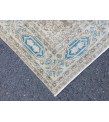 7x10 blue beige rug, rug for living room , Turkish rug, Oriental rug, 6'10 X 10'1 Handmade rug ,distressed rug