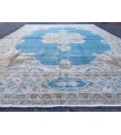 7x10 blue beige rug, rug for living room , Turkish rug, Oriental rug, 6'10 X 10'1 Handmade rug ,distressed rug