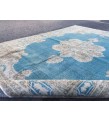 7x10 blue beige rug, rug for living room , Turkish rug, Oriental rug, 6'10 X 10'1 Handmade rug ,distressed rug