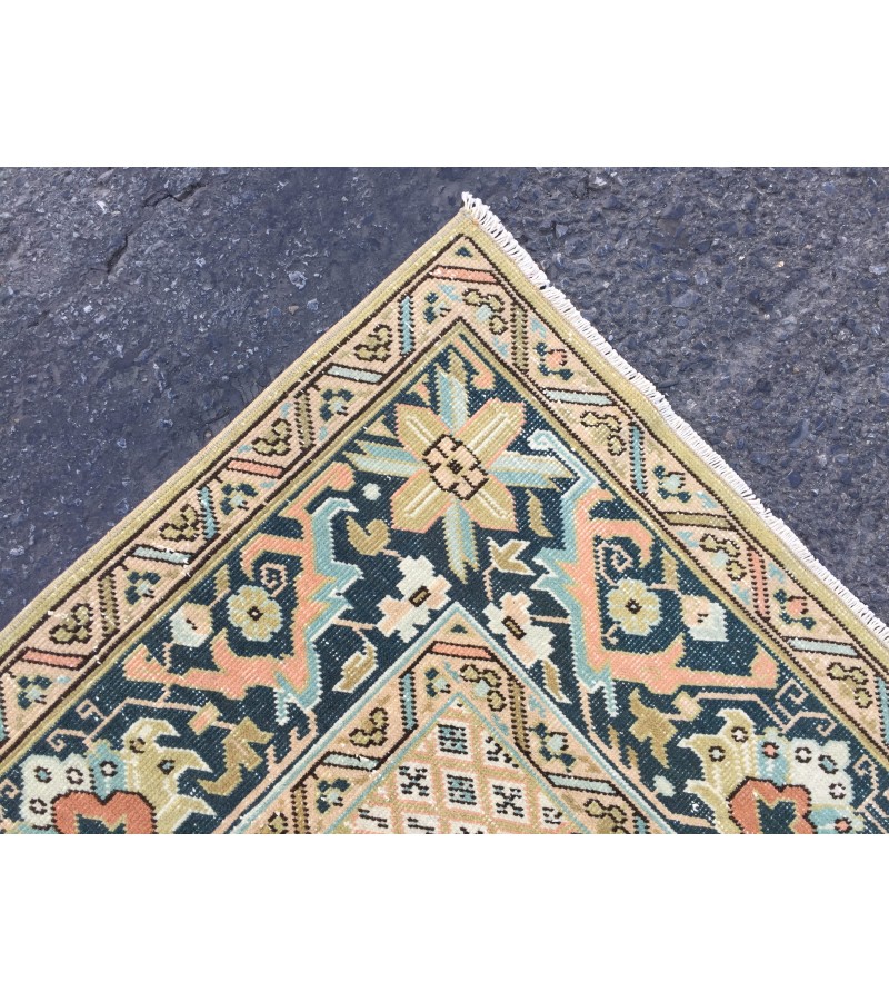 6x9 geometric unique rug, retro rug, woven rug , 6'4 X 9'1 Rug for living room