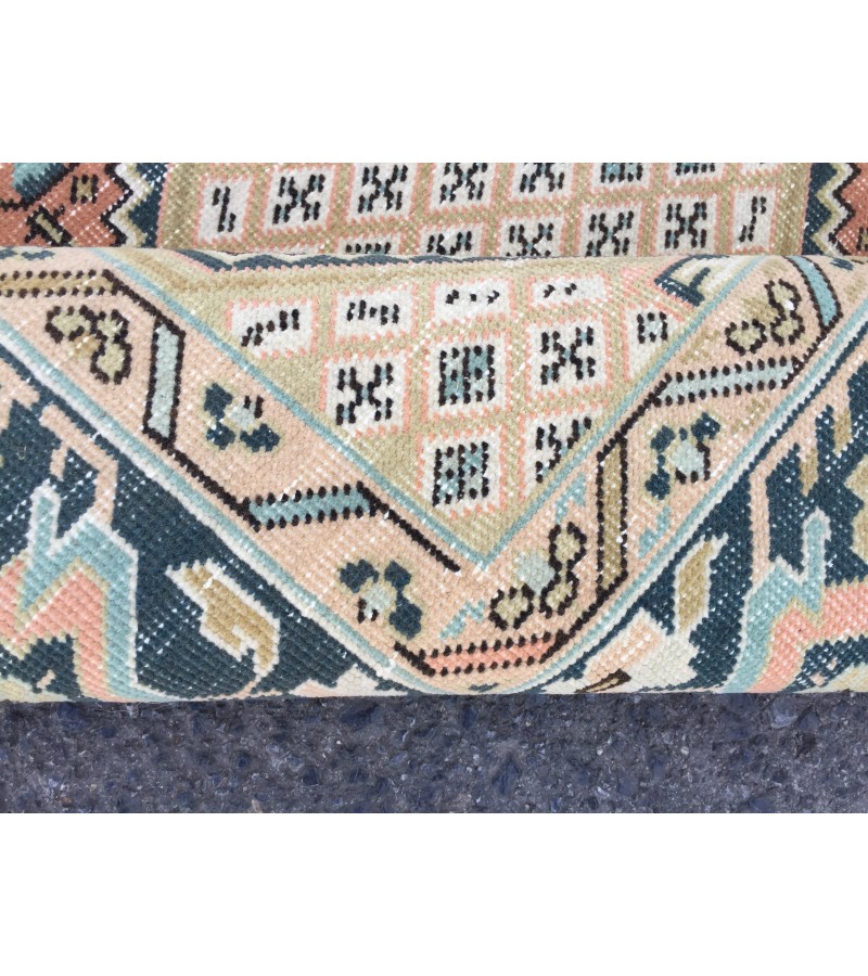 6x9 geometric unique rug, retro rug, woven rug , 6'4 X 9'1 Rug for living room