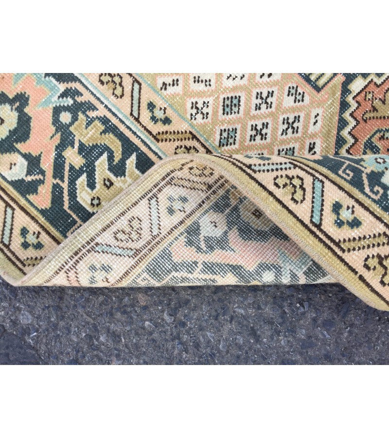 6x9 geometric unique rug, retro rug, woven rug , 6'4 X 9'1 Rug for living room