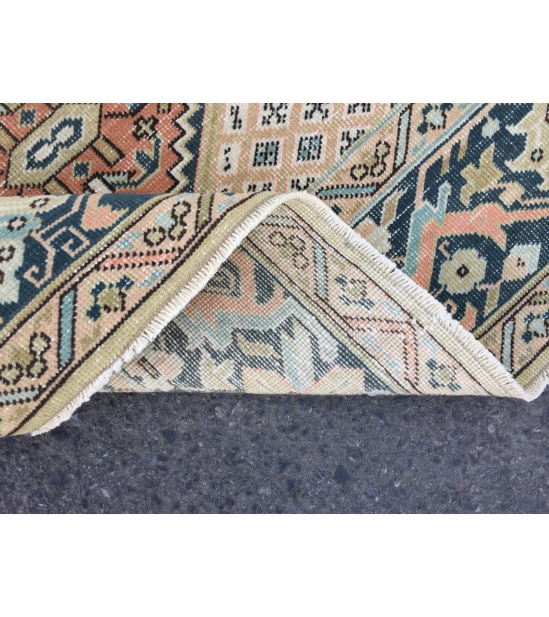 6x9 geometric unique rug, retro rug, woven rug , 6'4 X 9'1 Rug for living room