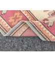 6x7 abstract area rug, beige pink rug, 5'9 X 7'1 bedroom rug, rug, geometric wool rug