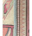 6x7 abstract area rug, beige pink rug, 5'9 X 7'1 bedroom rug, rug, geometric wool rug
