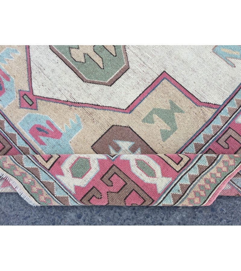 6x8 geometric hand woven rug, Vintage rug, Bedroom Rug , 6'2 X 8'3 Living room rug