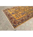 7x11 Soft High Pile Turkish Rug , Yellow Oushak Rug , 7'4 X 11'2 Turkish Rug soft , Wool rug handmade