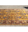 7x11 Soft High Pile Turkish Rug , Yellow Oushak Rug , 7'4 X 11'2 Turkish Rug soft , Wool rug handmade