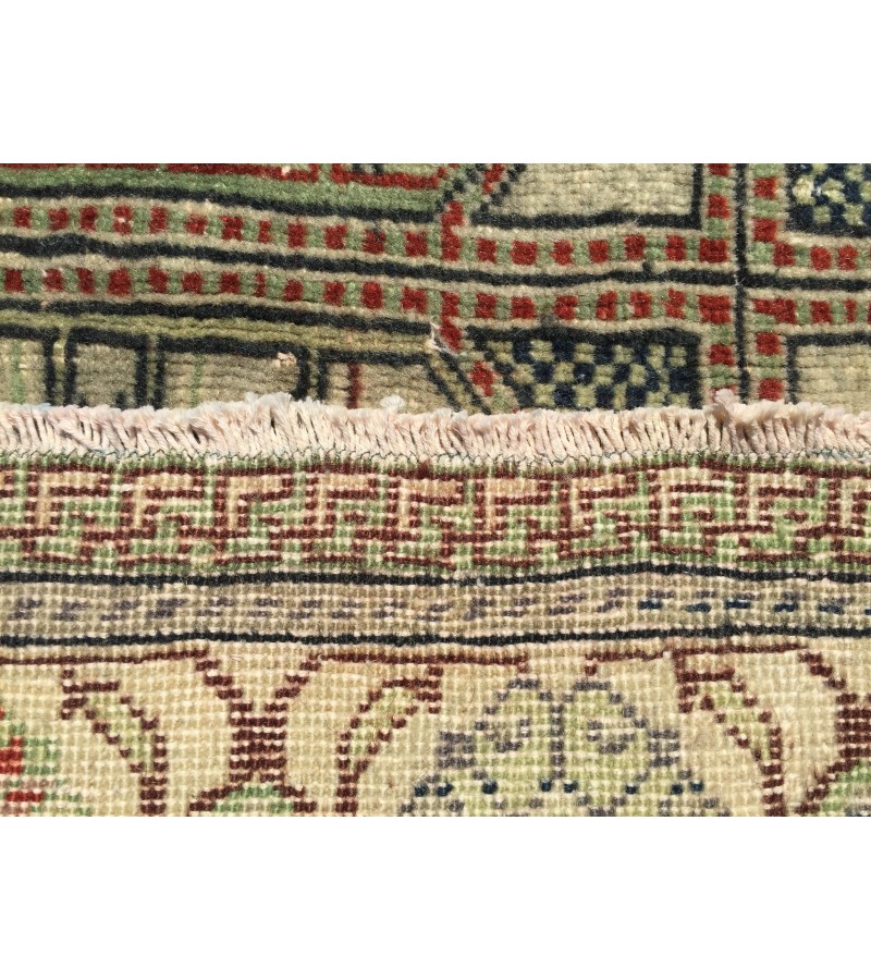 6x9 Soft wool rug , woven area rug, Turkish vintage rug, distressed muted vintage rug, 6'6