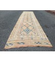3x12 retro geometric runner, distressed runner, corridor rug , 2'7 X 12'2 kitchen runner