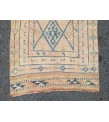 3x12 retro geometric runner, distressed runner, corridor rug , 2'7 X 12'2 kitchen runner