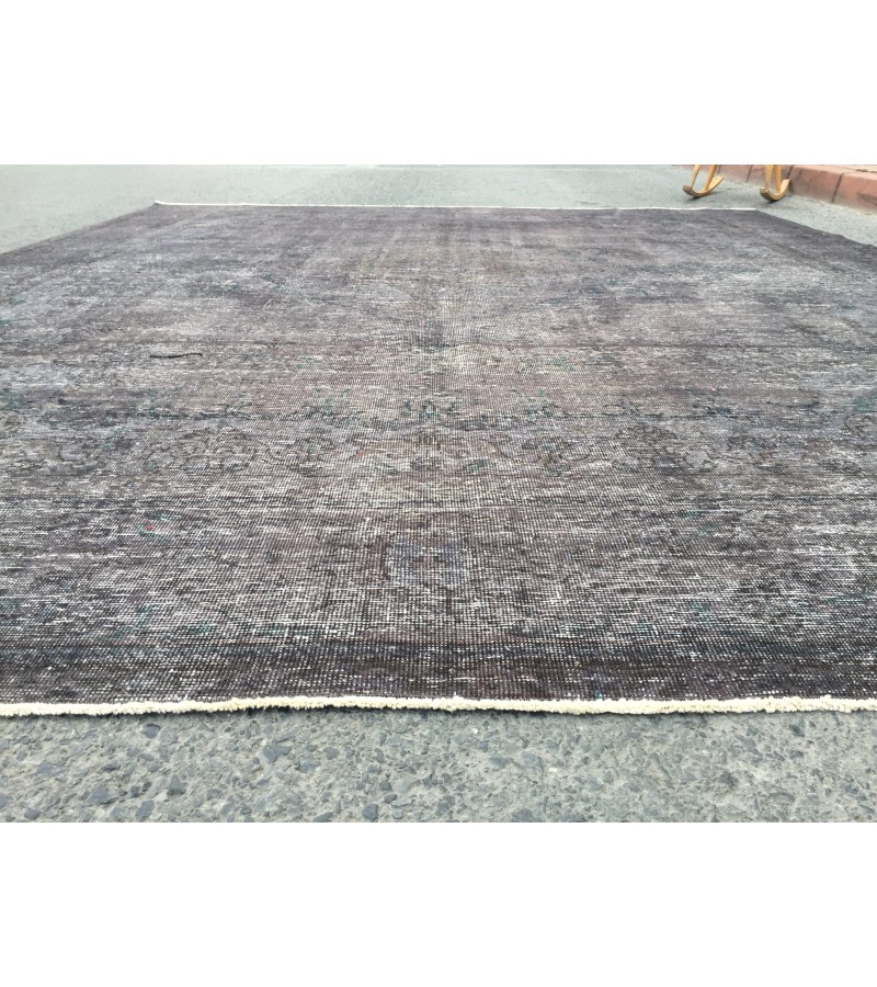 9x12 distressed area rug, Turkish Vintage rug , 9'5 X 11'9 bedroom Rug ,Woven rug